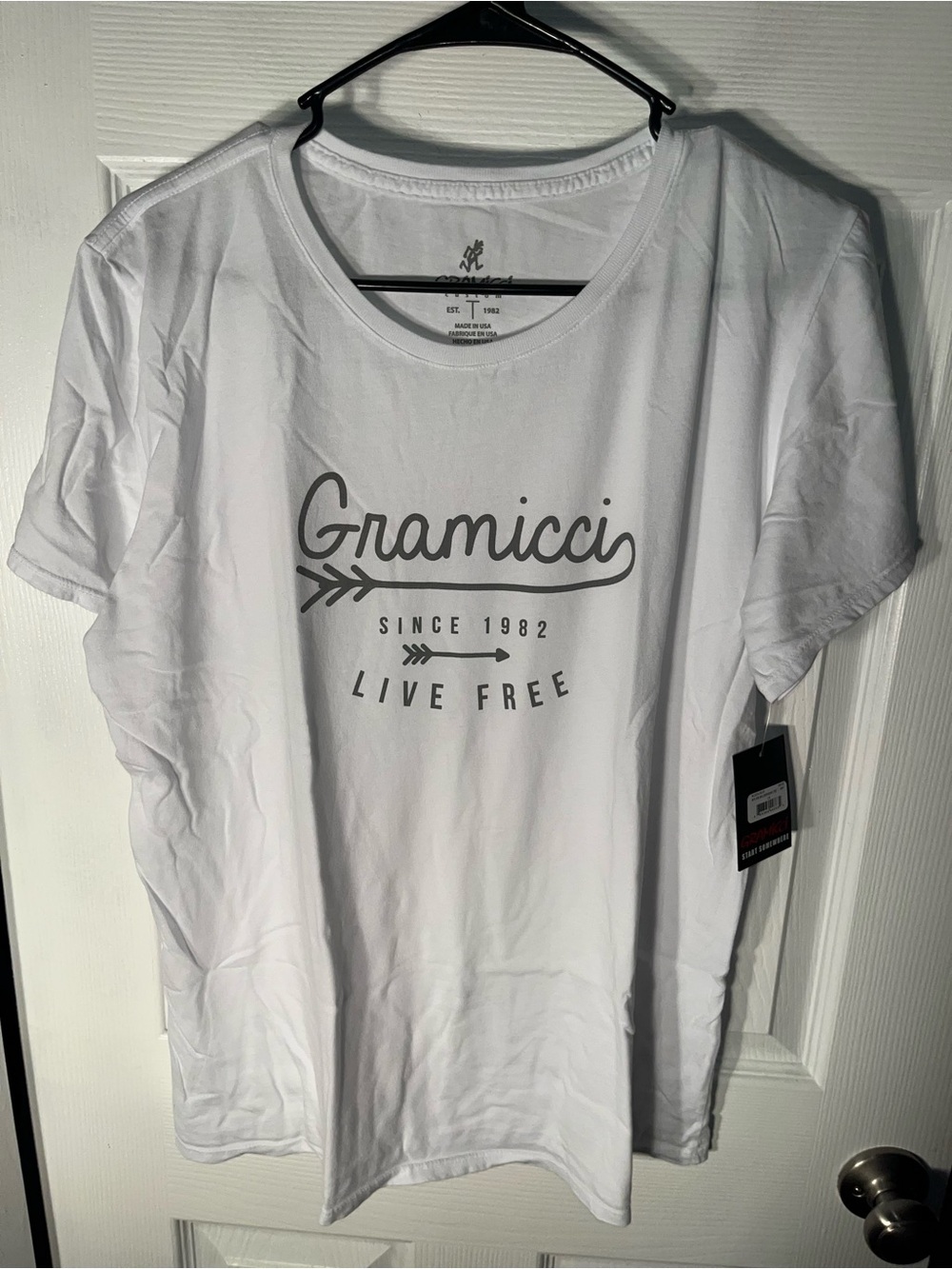 NWT Women’s Gramicci Sis Wilderness Tee White Size Large L Made in USA